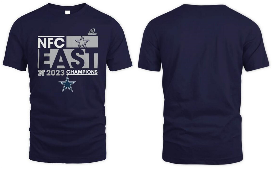 Men's Dallas Cowboys Navy 2023 NFC East Division Champions Big & Tall Conquer Tee T-Shirt Men's Dallas Cowboys Navy 2023 NFC East Division Champions Big & Tall Conquer Tee T-Shirt